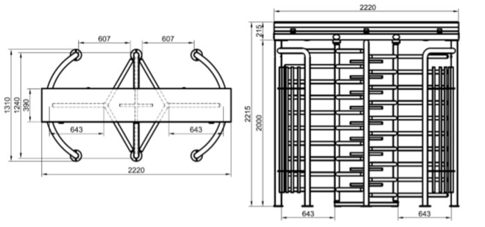 BTX 300 D Double Boy Turnike Sistemi