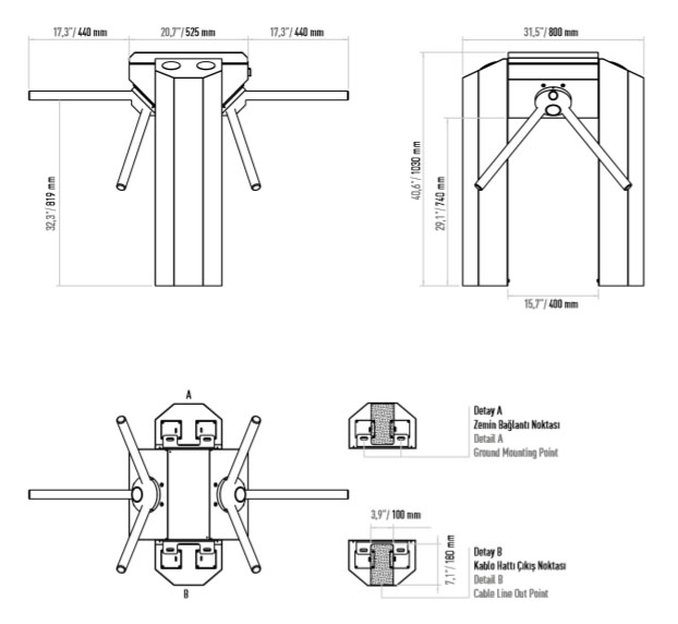 LTT 323 D Double Tripod Turnike Sistemi