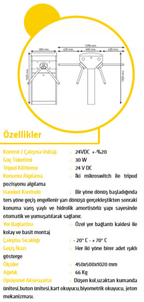 T 450 Double Turnike Sistemi